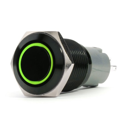 19Mm Flush Mount Pre-Wired Led 2-Position On/Off Switch (Green)